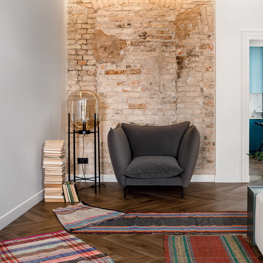 Кварцвинил Moduleo Sierra Oak 58876 Roots 0.55 Herringboneв интерьере 2