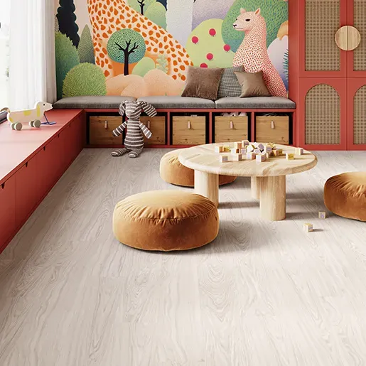 Ламинат Quick-Step Дуб Арктический Туман IMU8606 Impressive Ultra в интерьере
